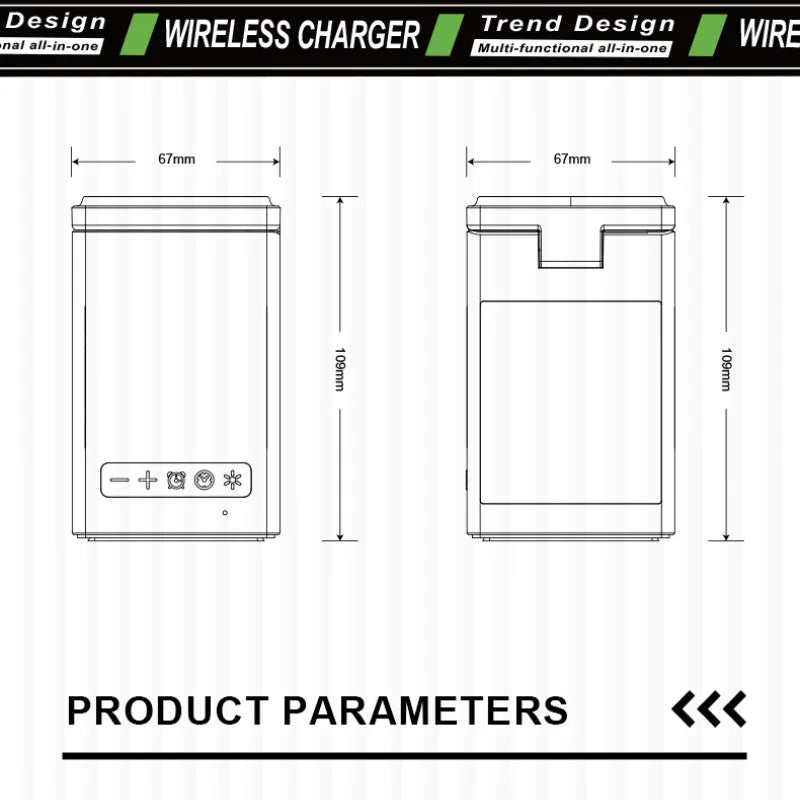6 in 1 Magnetic Multi-function Wireless Charger with Bluetooth Speaker