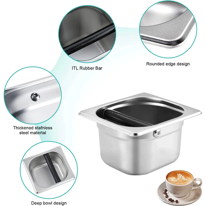 Stainless Steel Coffee Knocking Box
