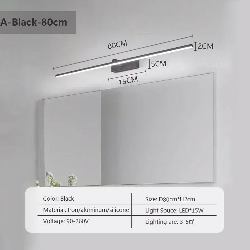 Modern LED Wall Lamp Mirror Decor