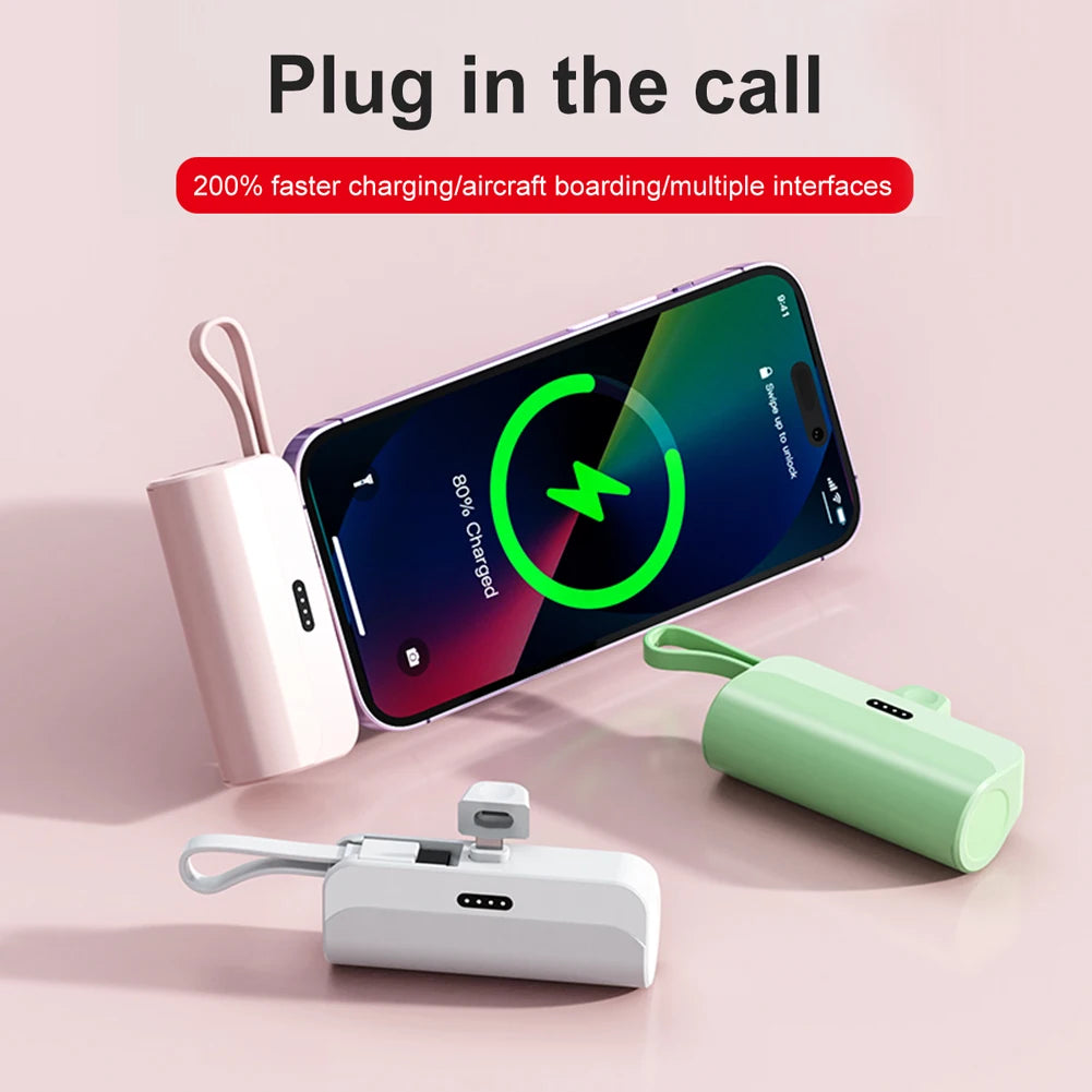 Portable Keychain Charger Mini Power Emergency Pod