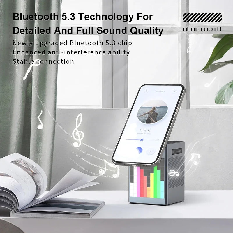6 in 1 Magnetic Multi-function Wireless Charger with Bluetooth Speaker