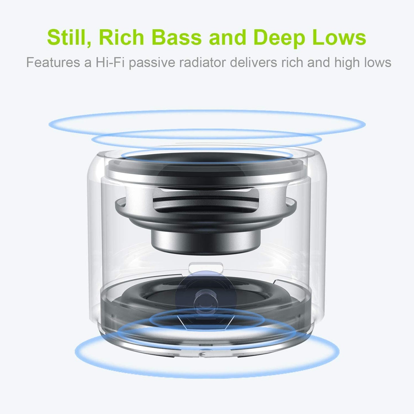 Mini Bluetooth Speaker with Custom Bass Radiator