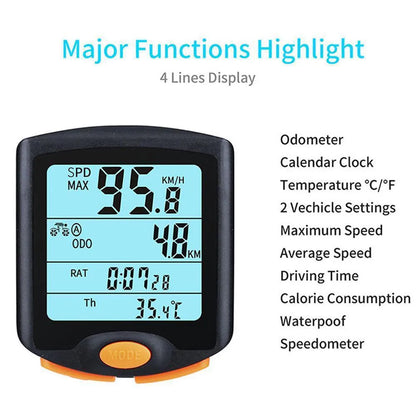 Waterproof Bicycle Computer Wireless Stopwatch