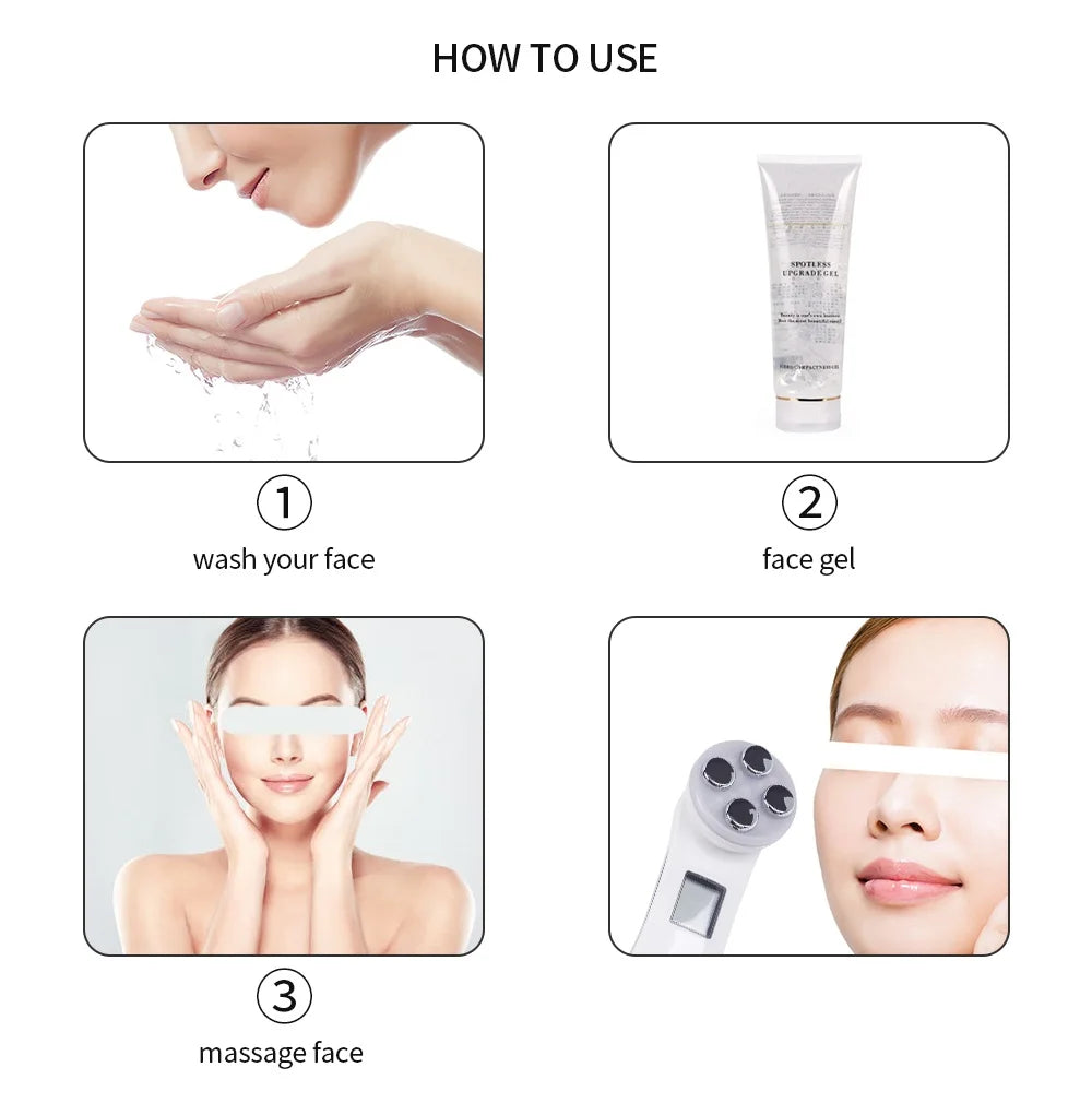 Facial Electroporation LED Photon Beauty Device