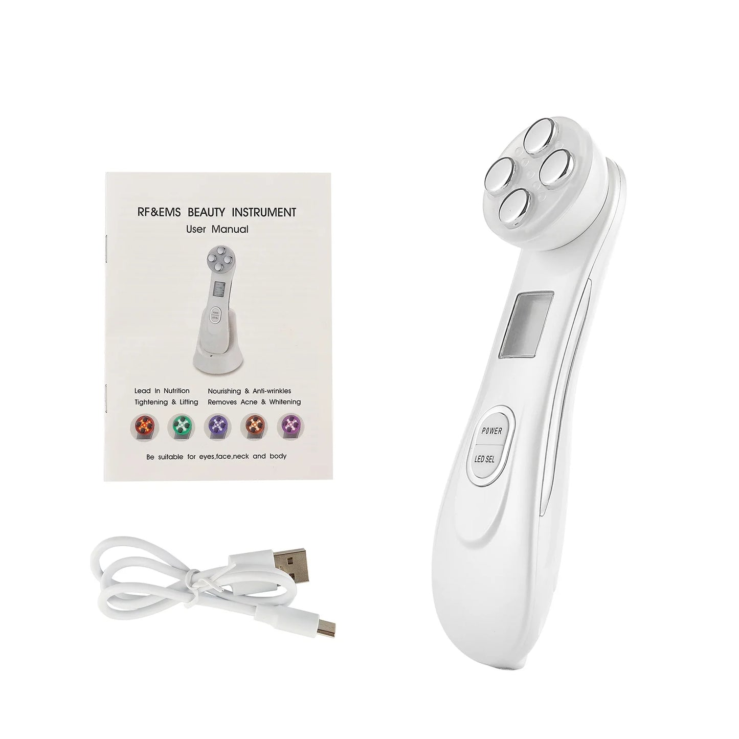 Facial Electroporation LED Photon Beauty Device