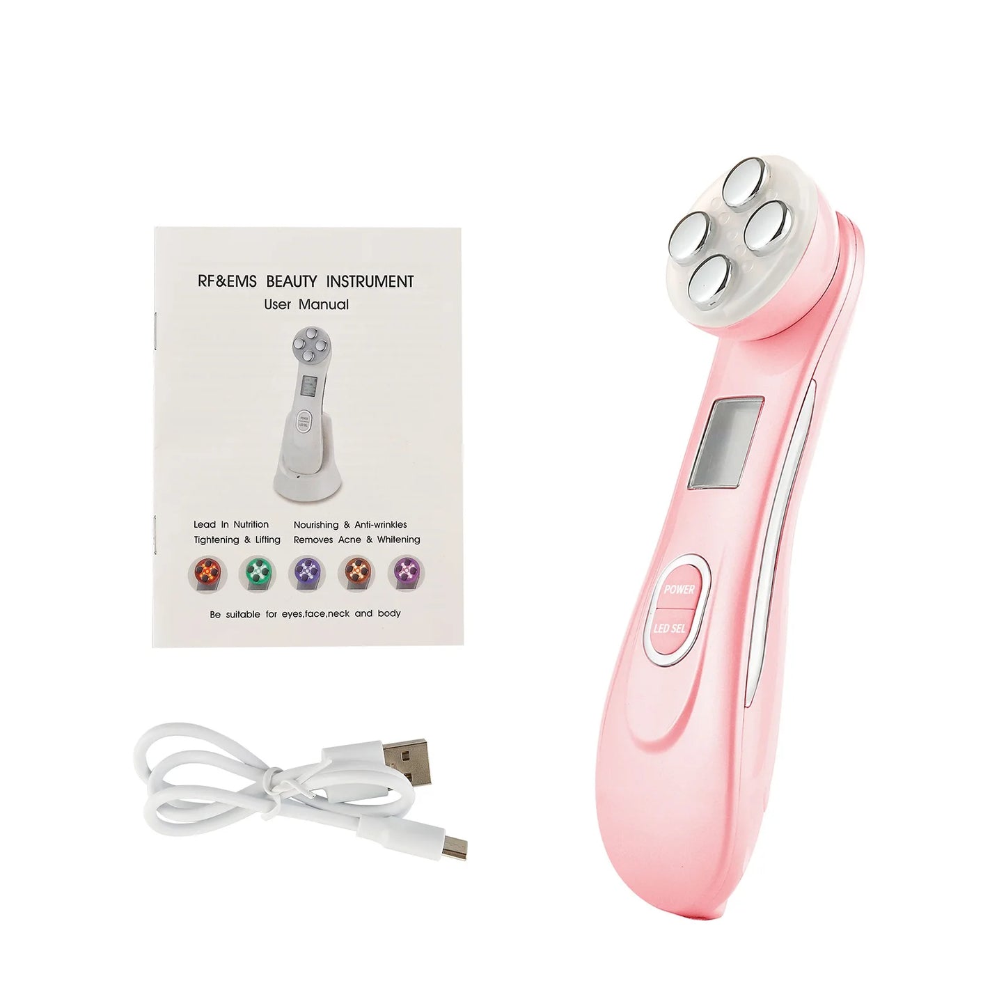 Facial Electroporation LED Photon Beauty Device