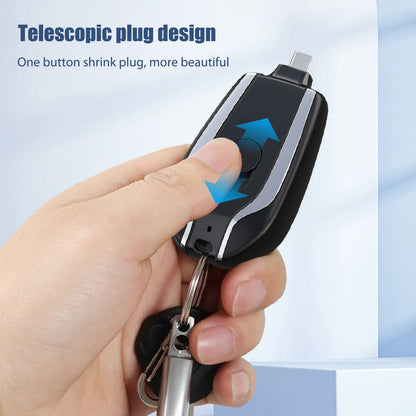 Portable Keychain Charger Mini Power Emergency Pod