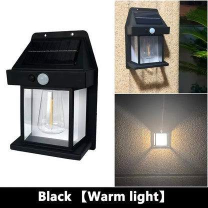 Outdoor Solar Tungsten Wall Light with Motion Senso