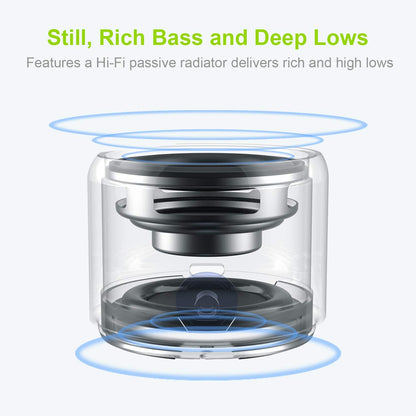 Mini Bluetooth Speaker with Custom Bass Radiator